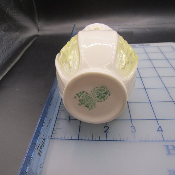 Belleek 6" Yellow Panel Shamrock Vase - Picture 9 of 9